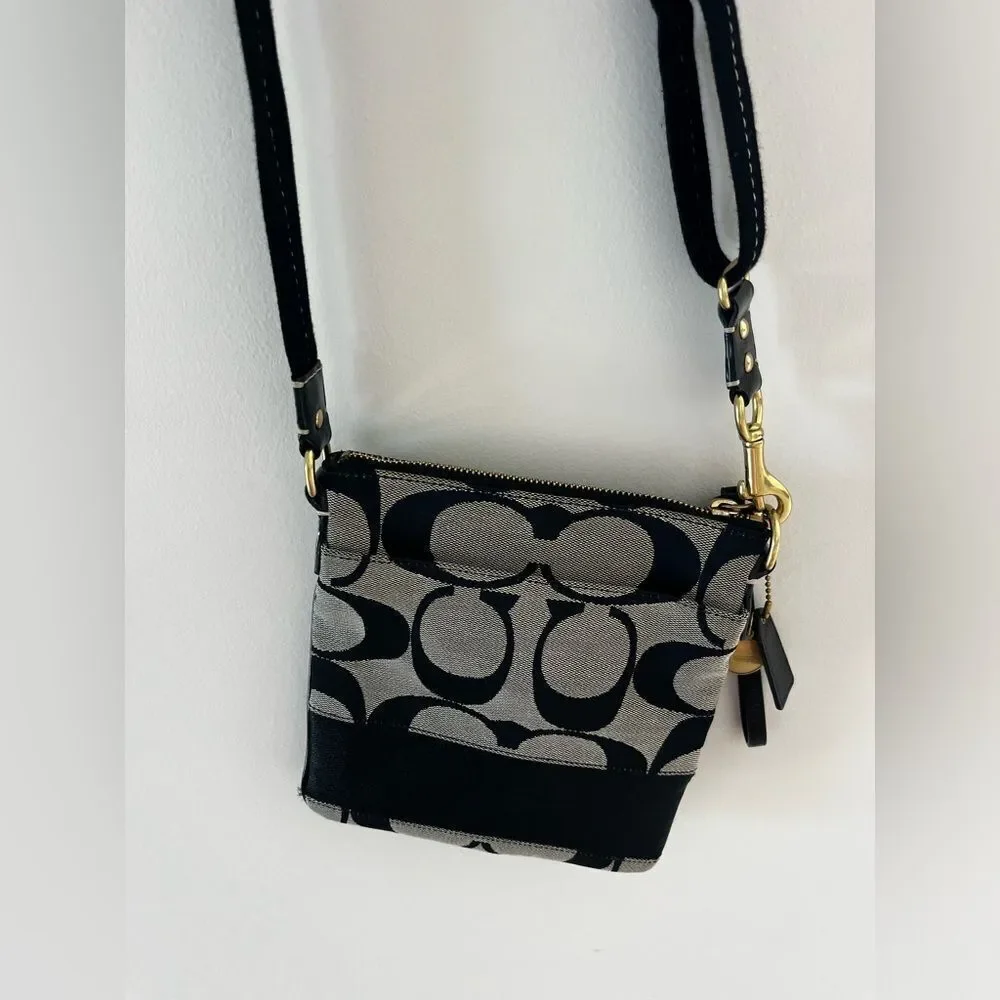 Coach Black and Gray Crossbody Bag; NWOT! Perfect Condition!